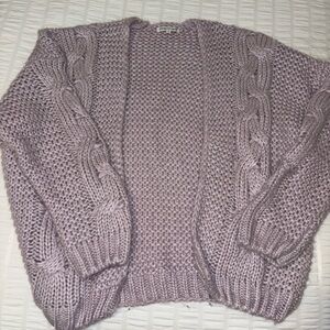 lavender knitted sweater cardigan